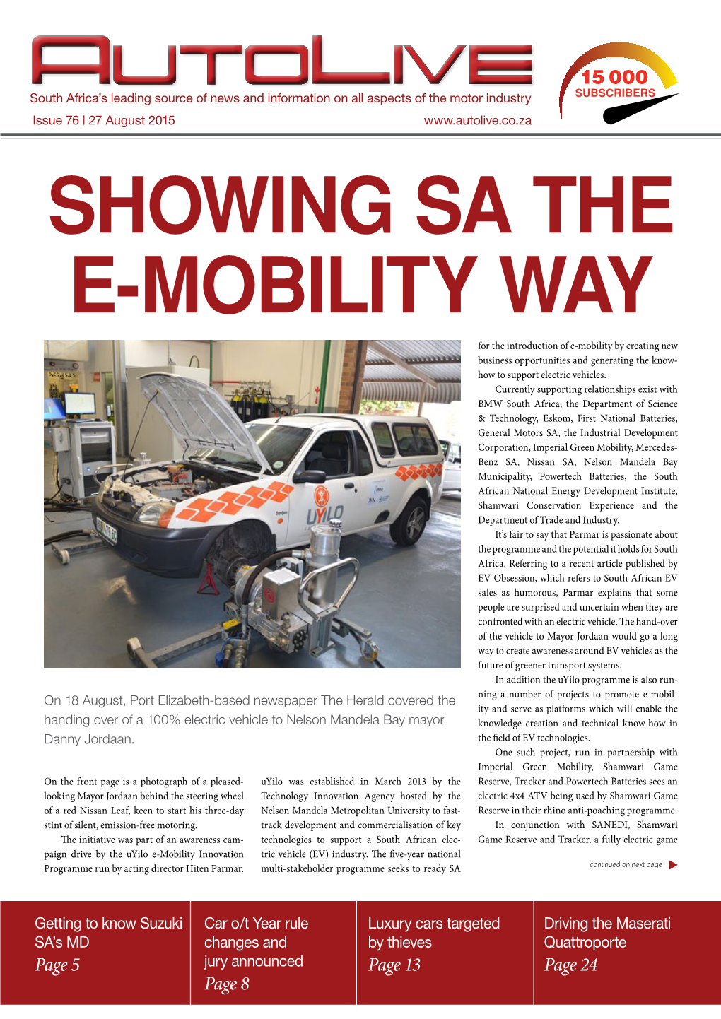 Showing Sa the E-Mobility Way