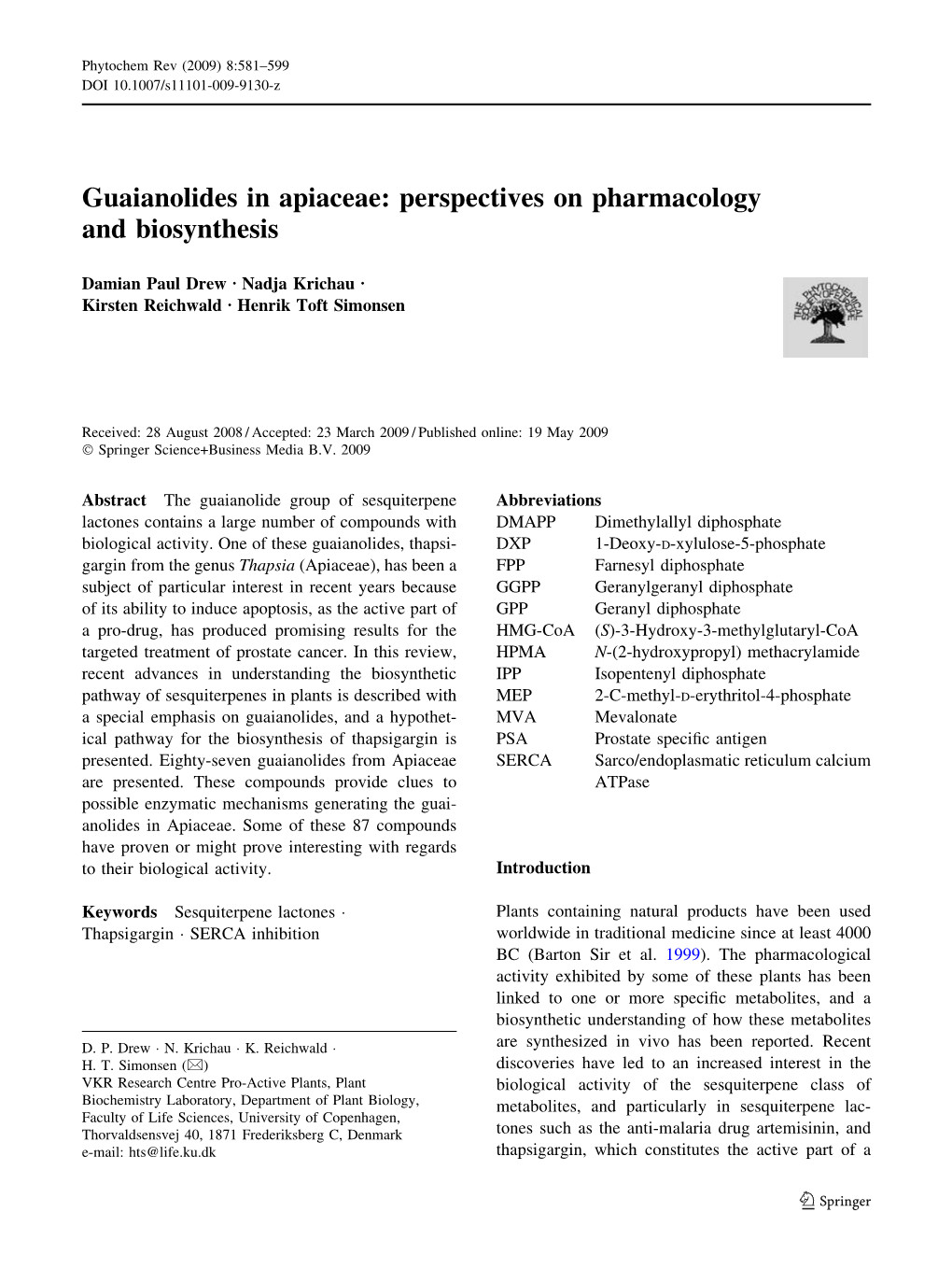 Guaianolides in Apiaceae: Perspectives on Pharmacology and Biosynthesis