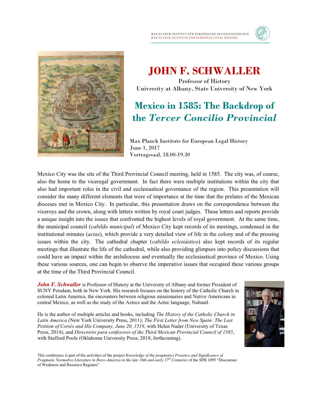 JOHN F. SCHWALLER Professor of History University at Albany, State University of New York