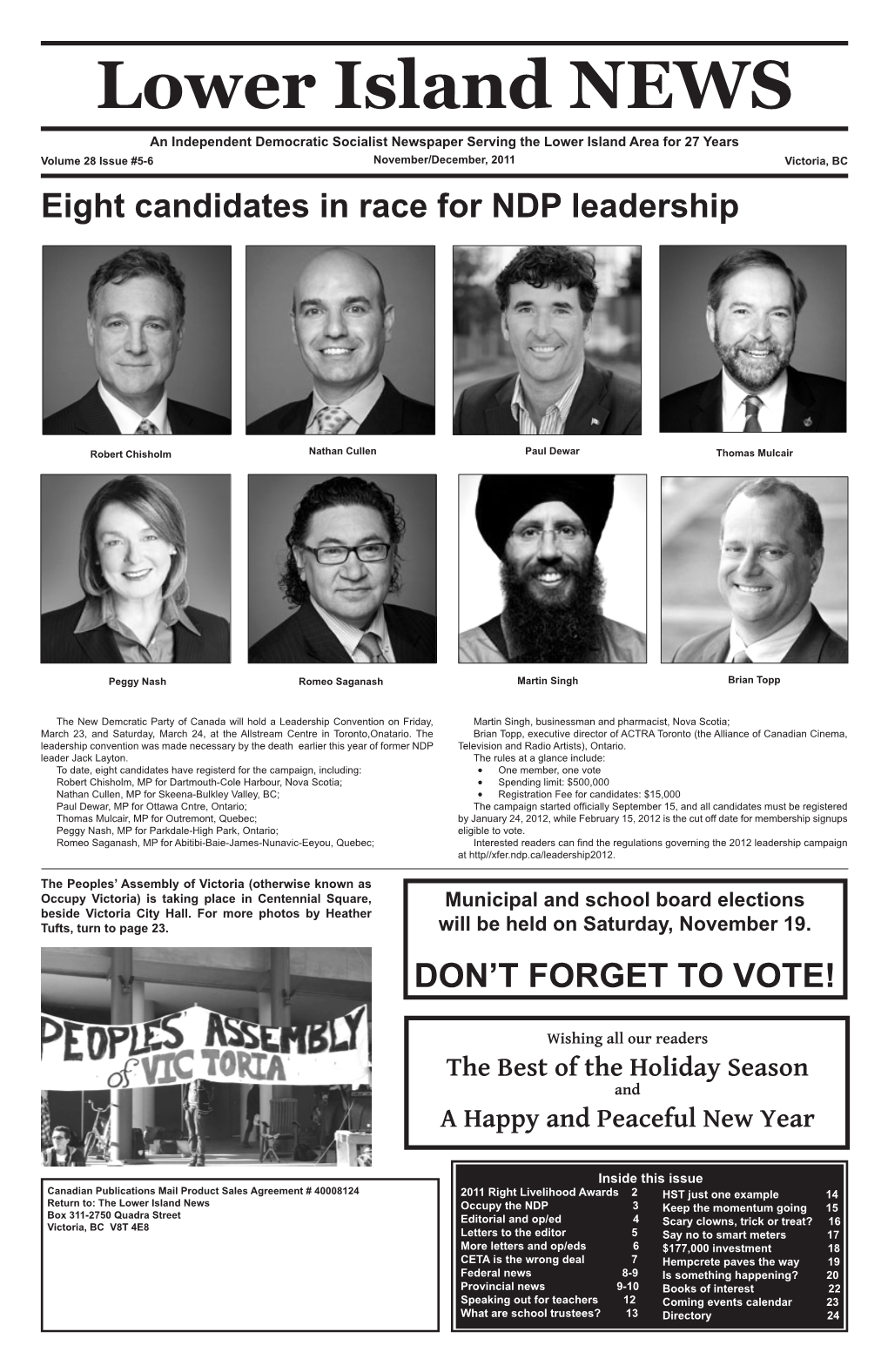 Friends of the Lower Island News I Have Noticed a Problem of Identifying Identify Them As Candidates