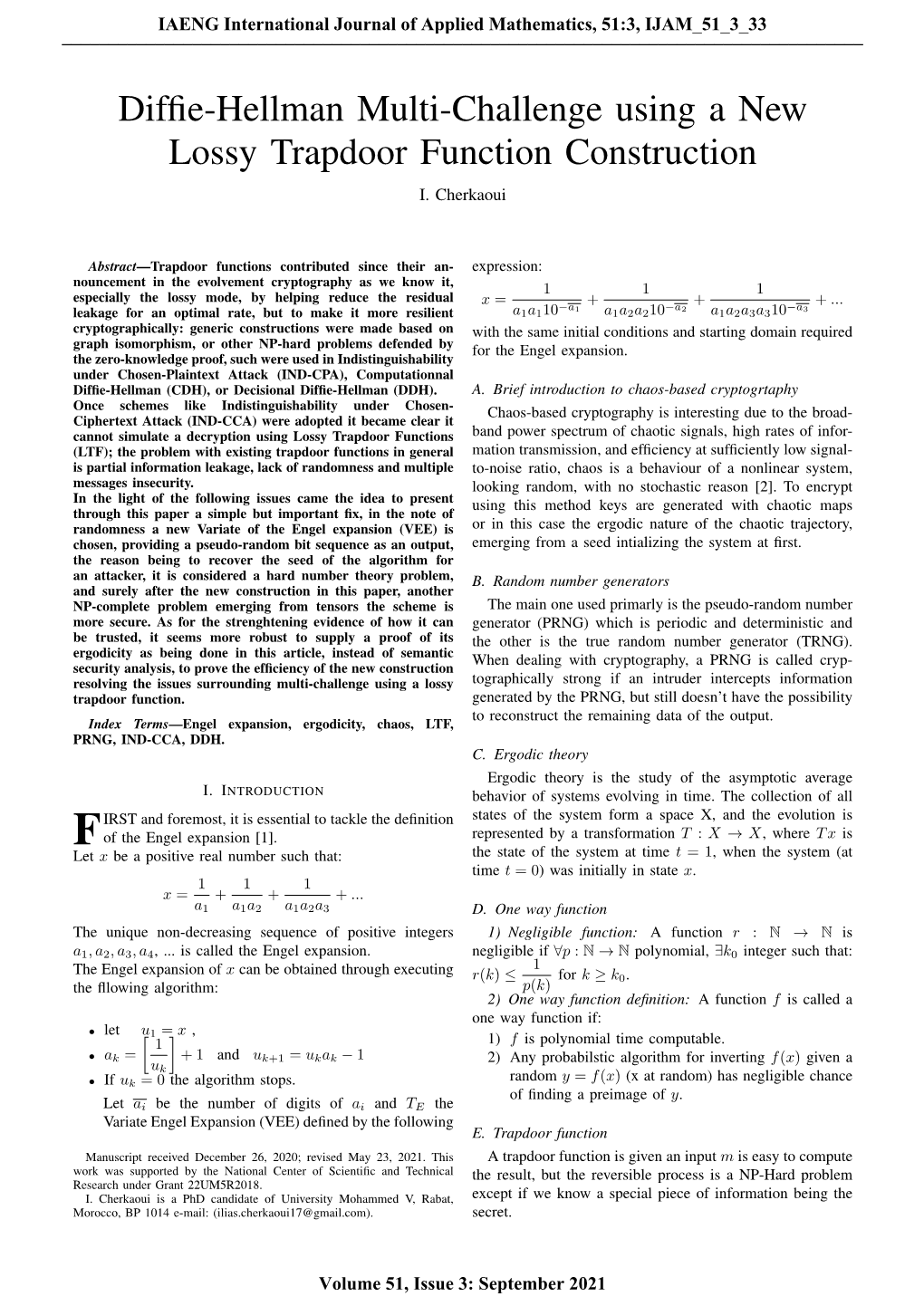 Diffie-Hellman Multi-Challenge Using a New Lossy Trapdoor Function