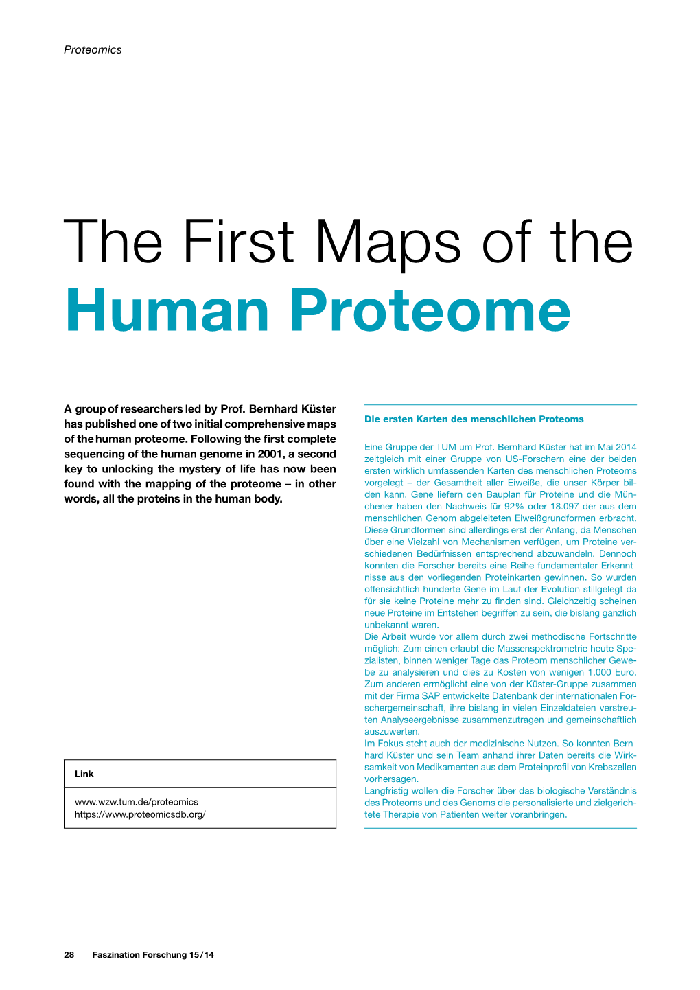 The First Maps of the Human Proteome