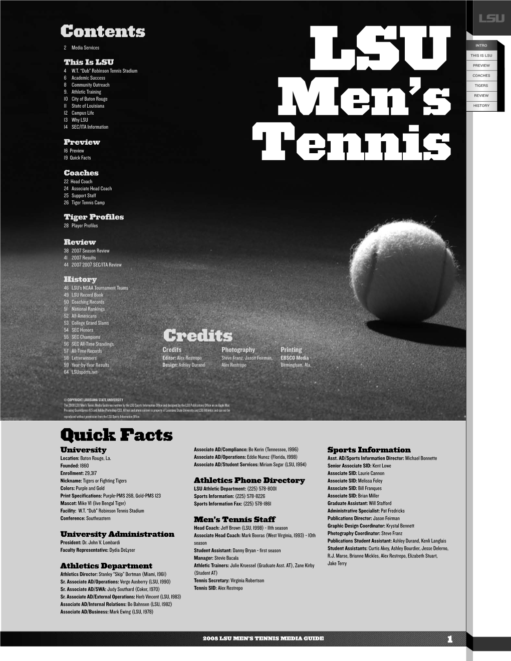 Men's Tennis by the Numbers