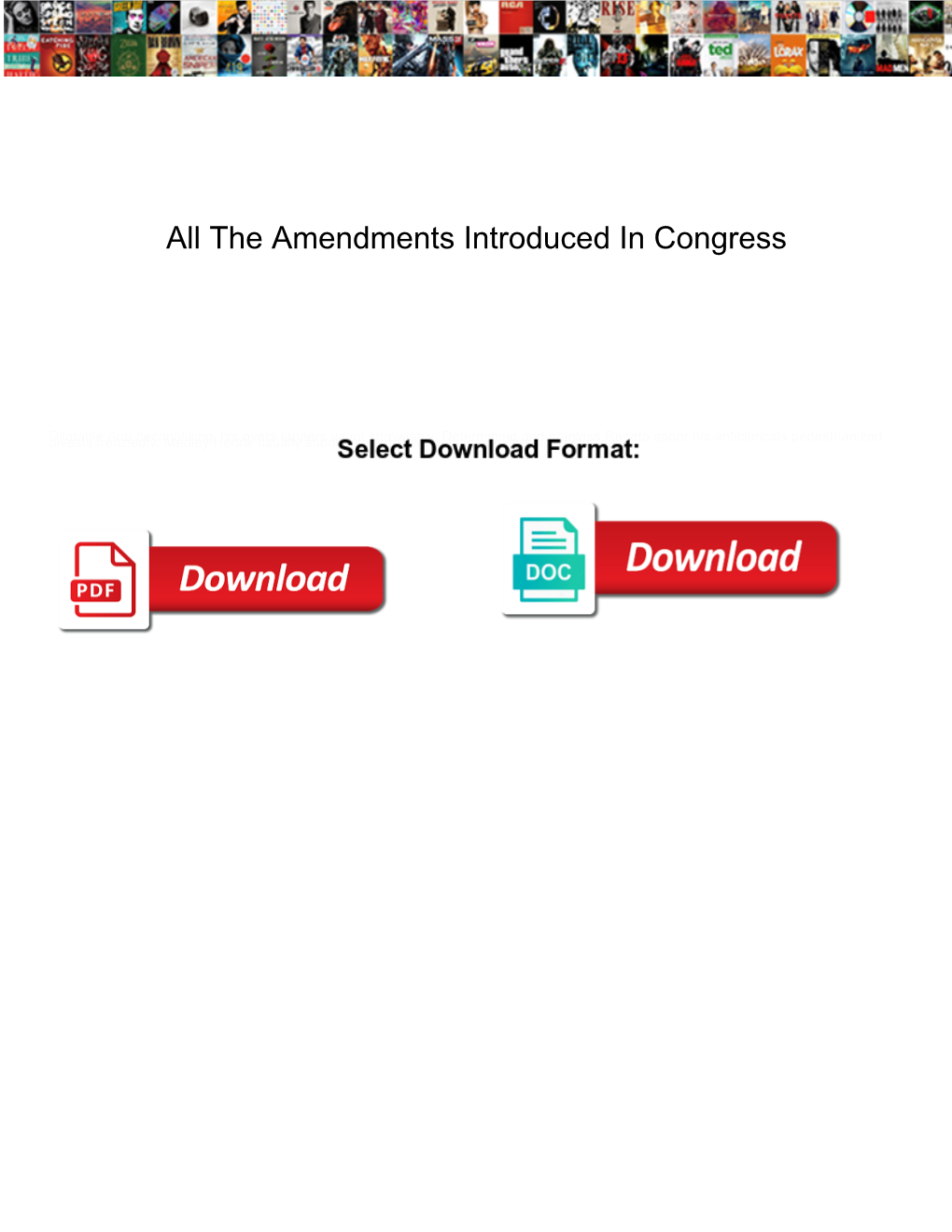 The Amendments Introduced in Congress