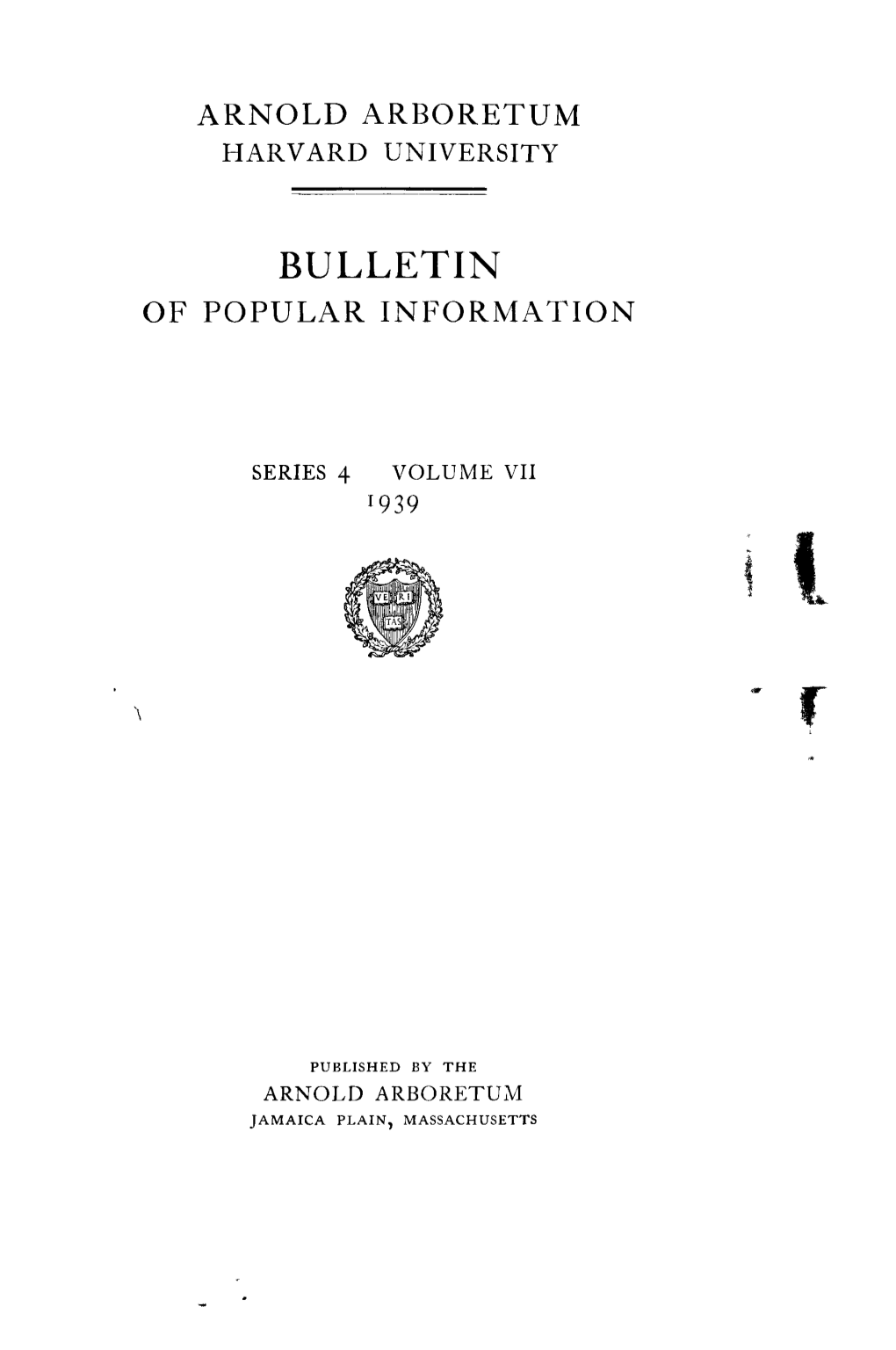 Bulletin of Popular Information