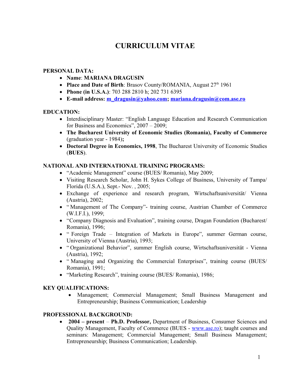 Curriculum Vitae s234