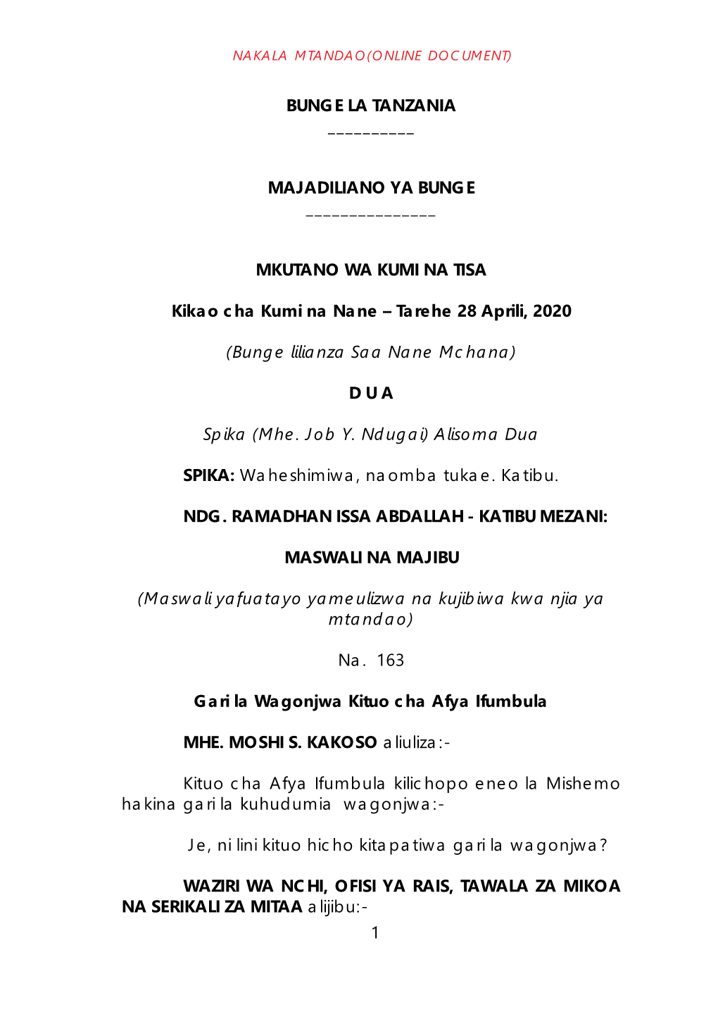 Nakala Mtandao(Online Document)