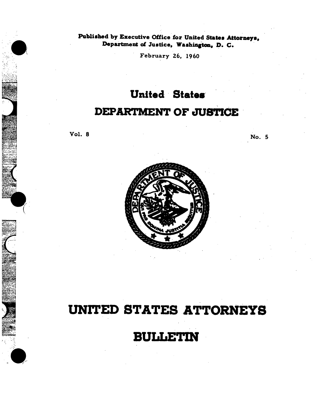 United States Attorneys Dep�Tment of Justice Washinéton