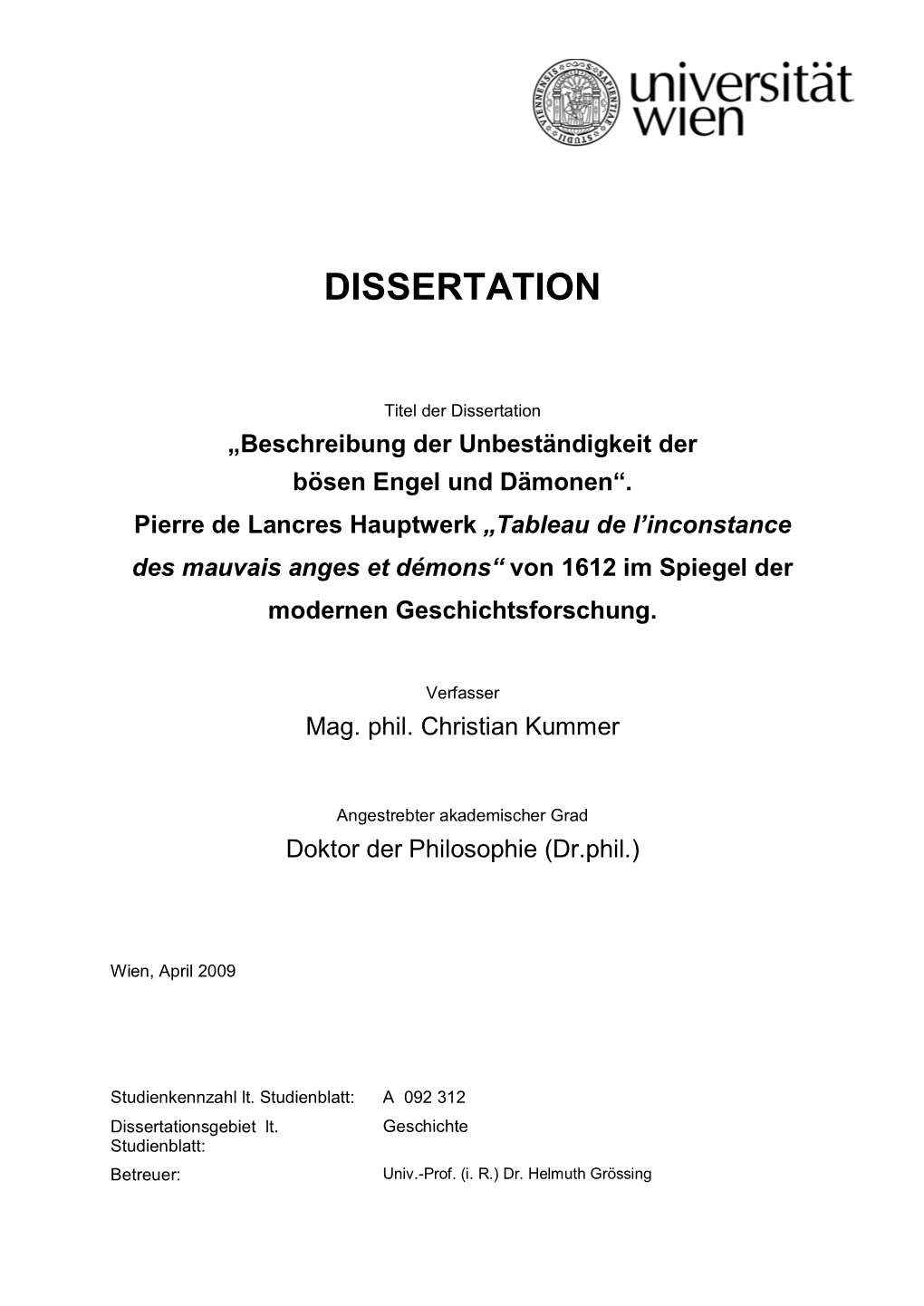 Dissertation