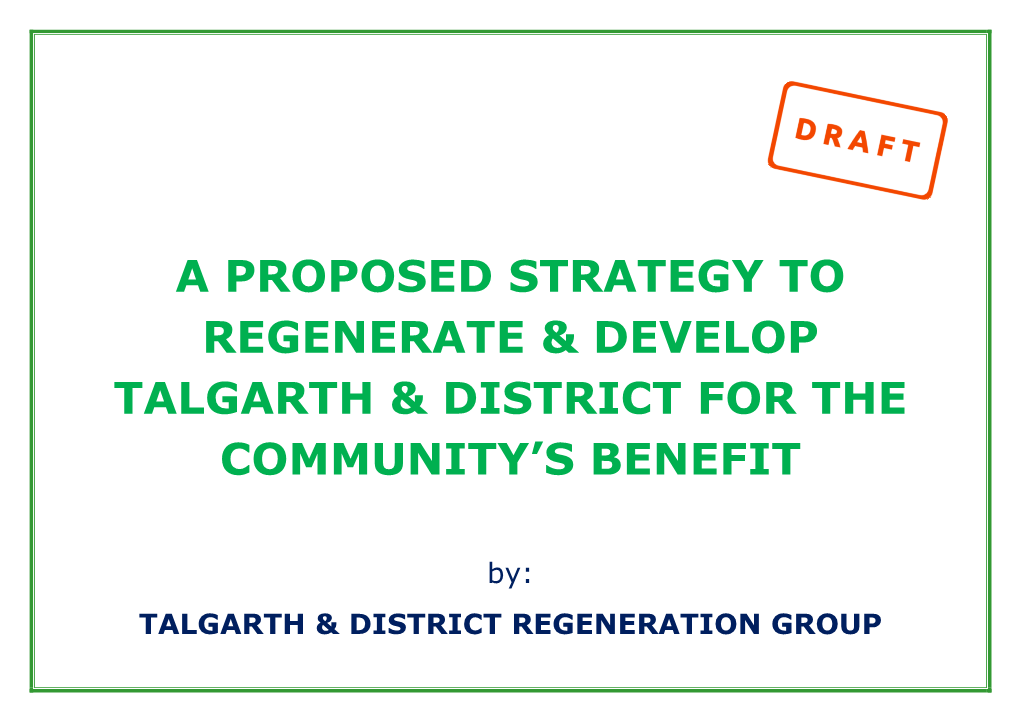 A Proposed Strategy to Regenerate & Develop