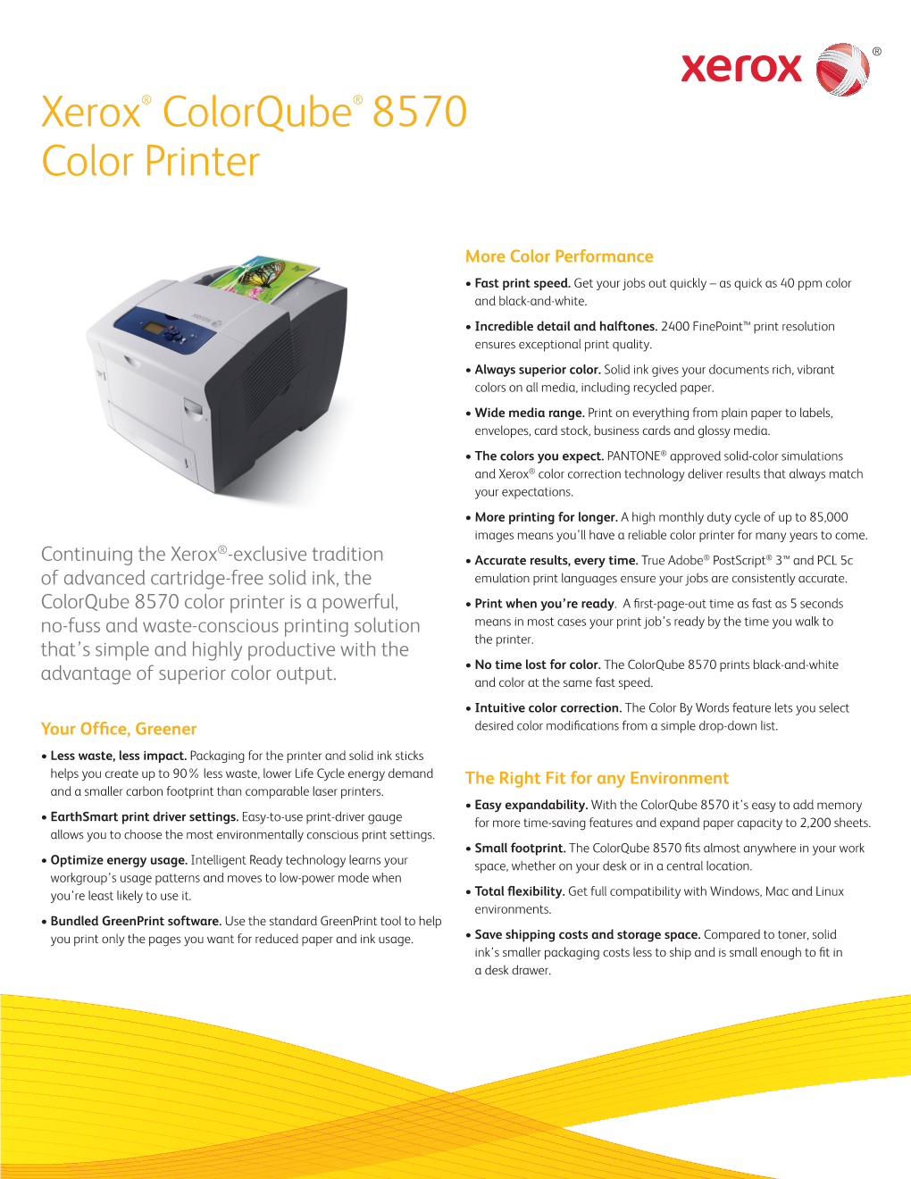 Colorqube 8570 Solid Ink Color Printer