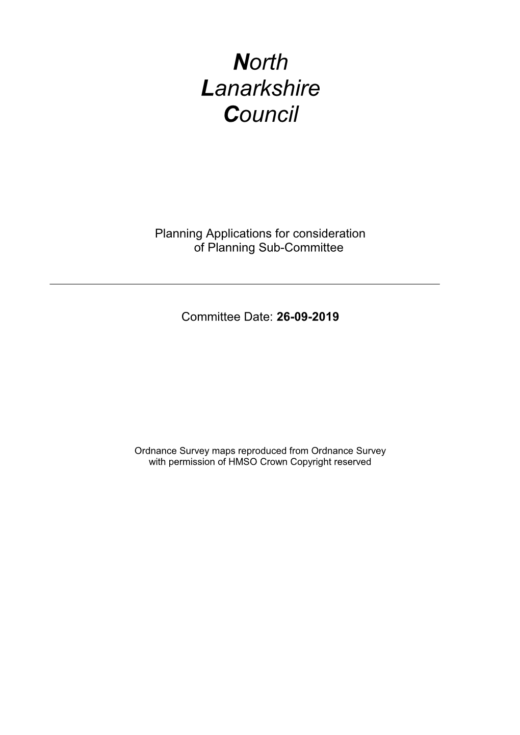 Applications for Planning and Development Committee