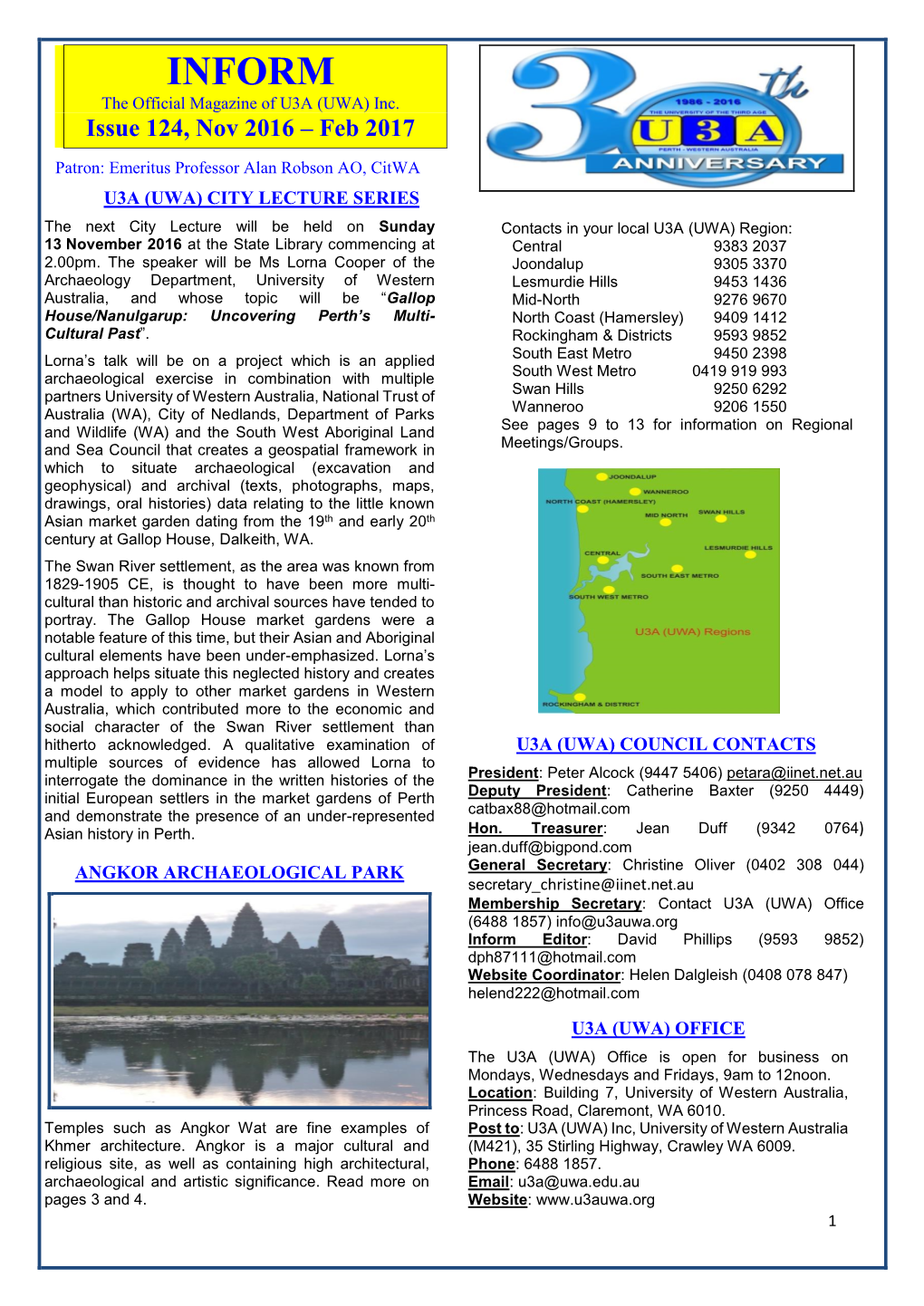 INFORM the Official Magazine of U3A (UWA) Inc