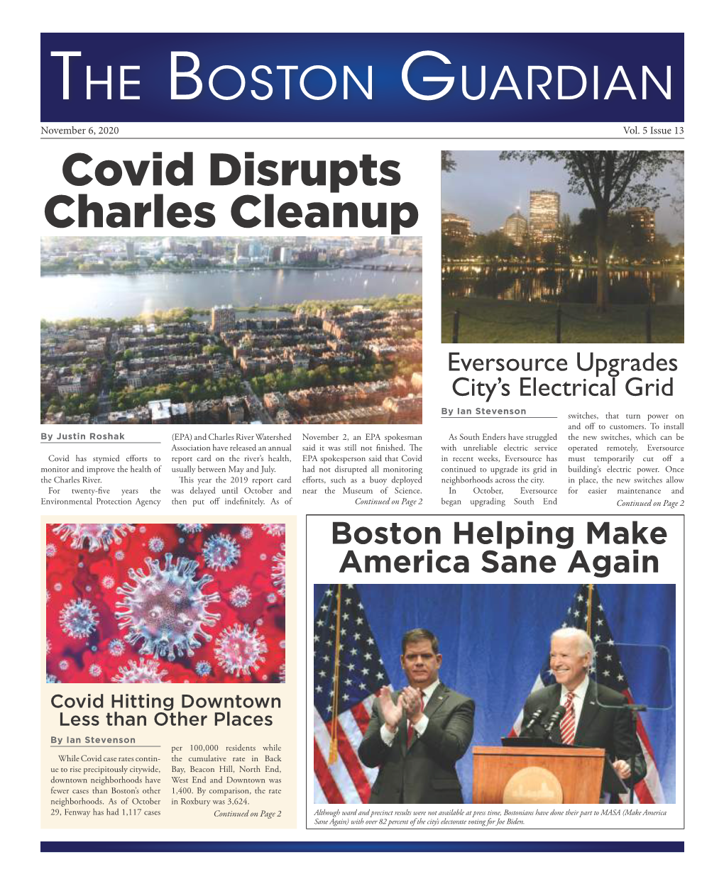 Covid Disrupts Charles Cleanup the BOSTON GUARDIAN