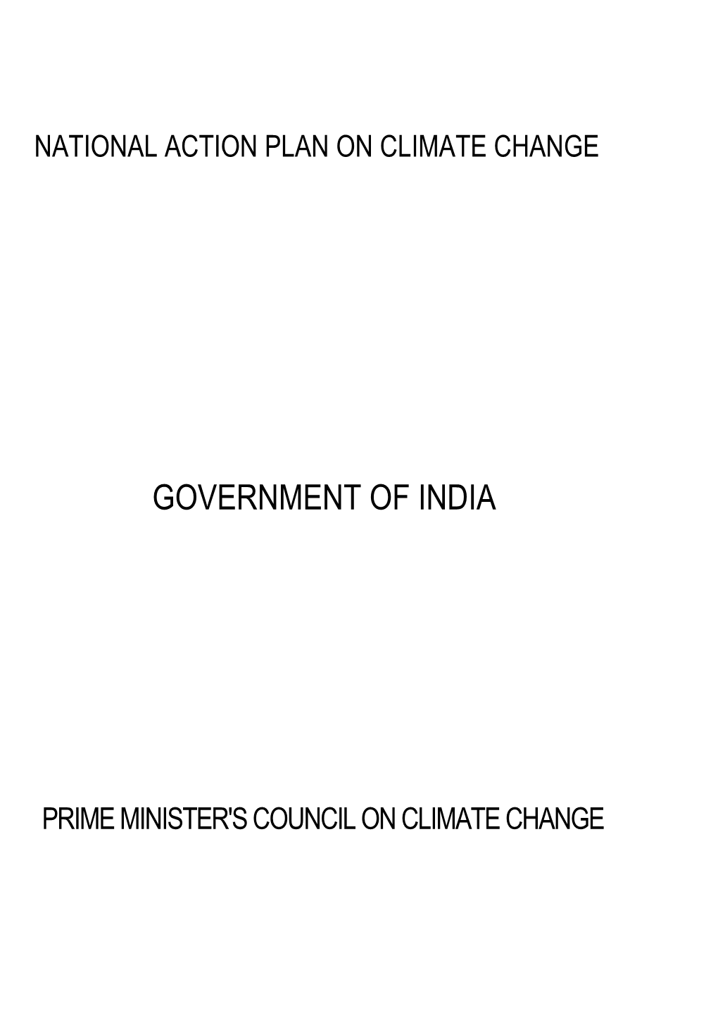 National Action Plan on Climate Change