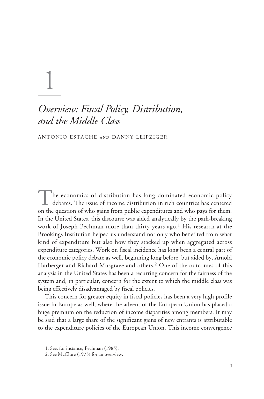 Fiscal Policy, Distribution, and the Middle Class