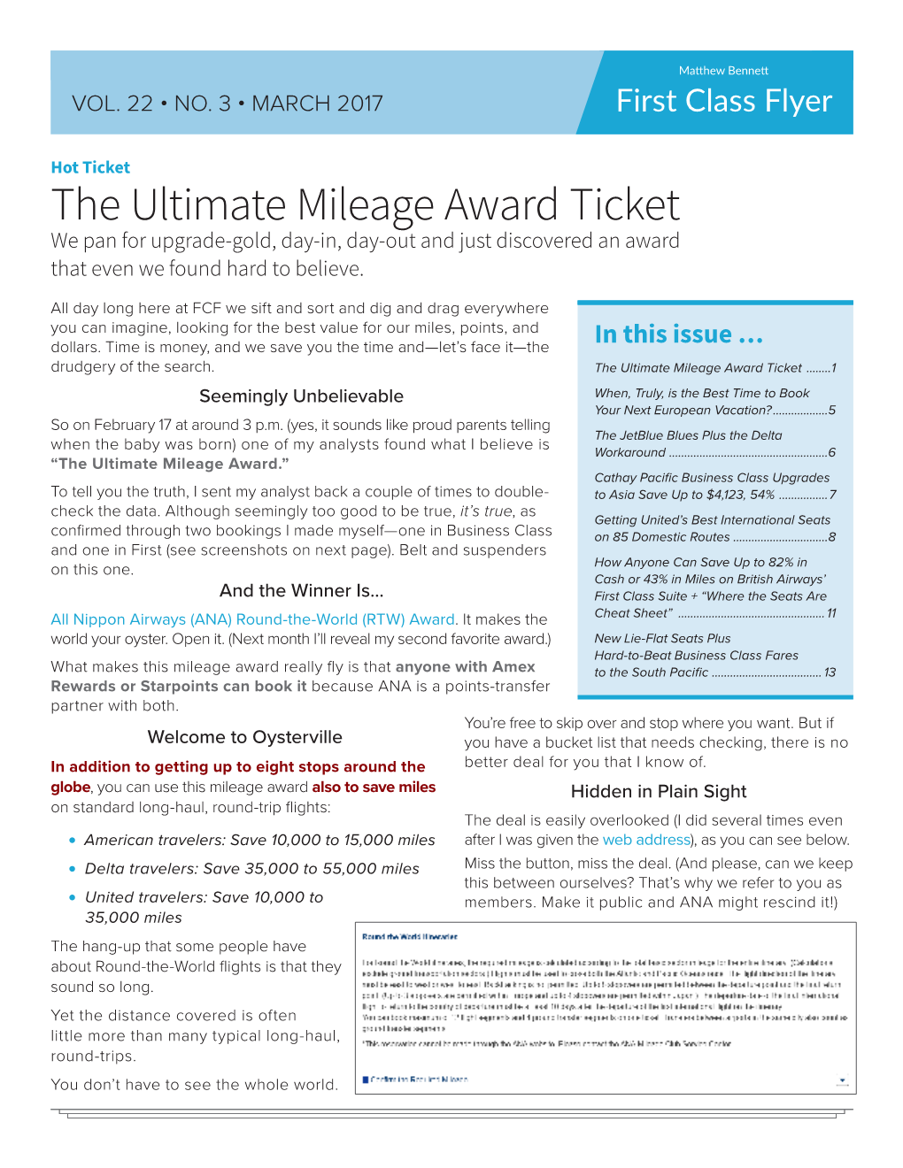 The Ultimate Mileage Award Ticket We Pan for Upgrade-Gold, Day-In, Day-Out and Just Discovered an Award That Even We Found Hard to Believe