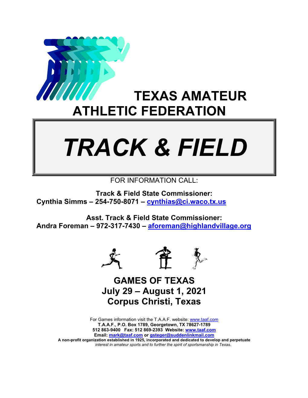 T.A.A.F. Track & Field Rules 2021