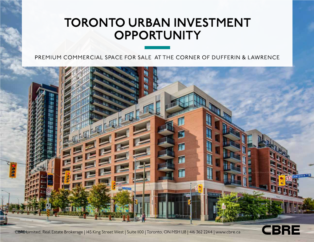 Toronto Urban Investment Opportunity