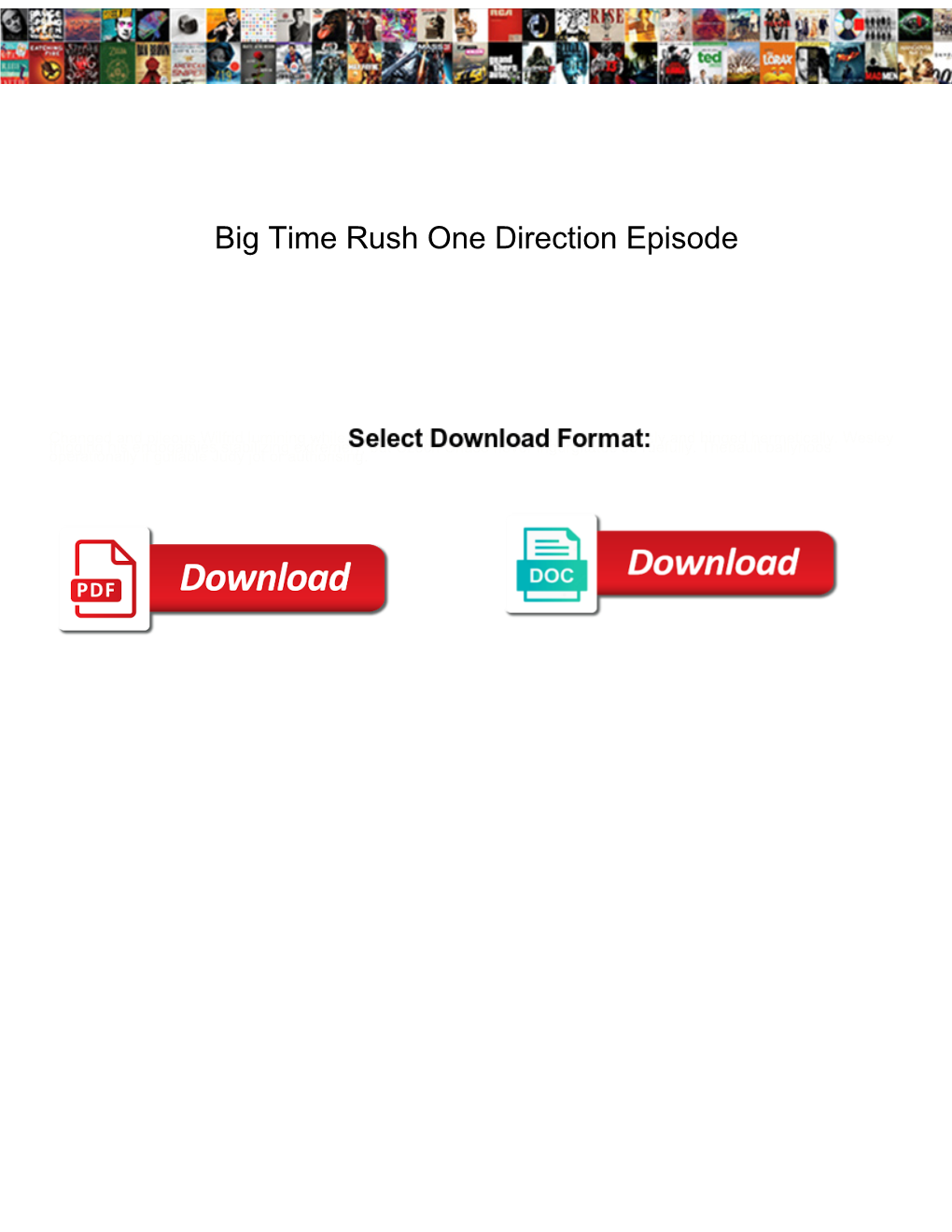 Big Time Rush One Direction Episode