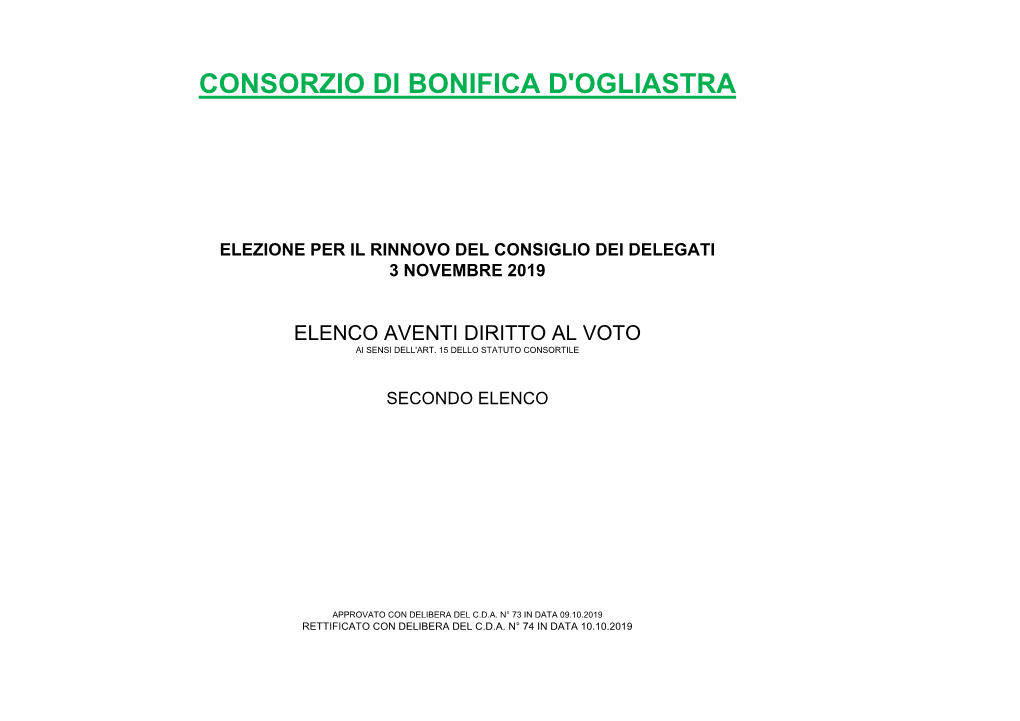 Elenco Aventi Diritto Al Voto Ai Sensi Dell'art