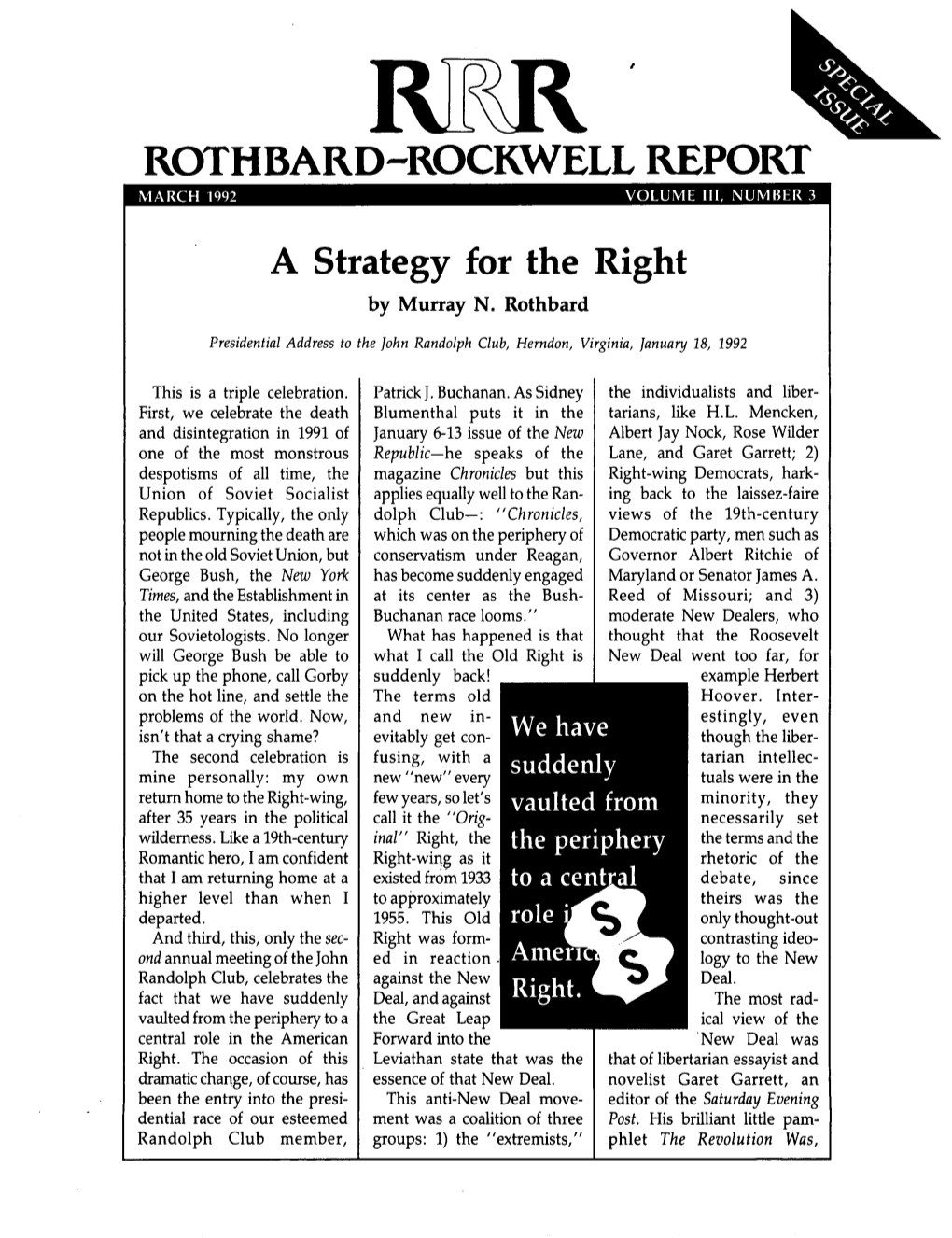 Rothbard-Rockwell Report