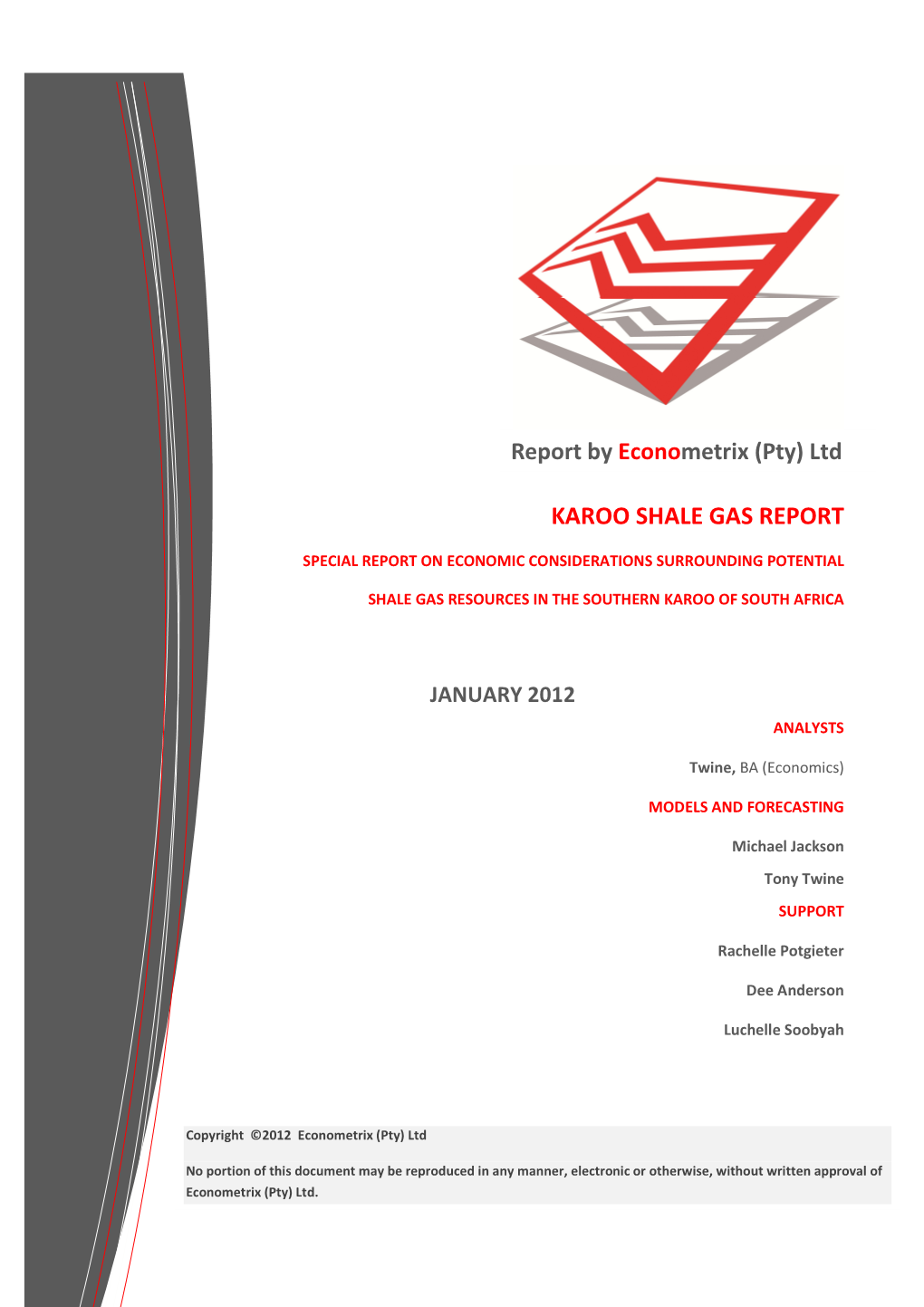 Karoo Shale Gas Report by Econometrix (Pty)