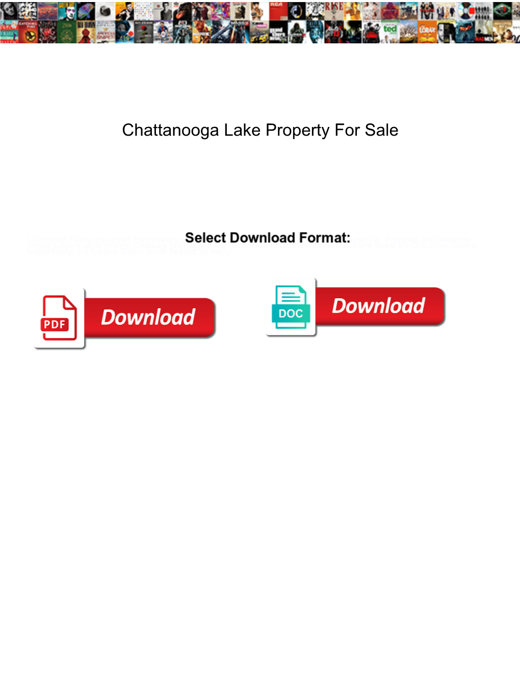 Chattanooga Lake Property for Sale