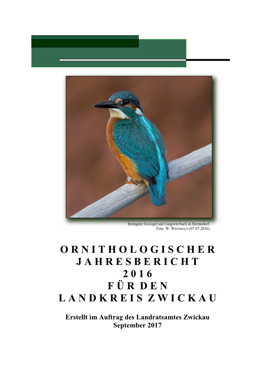 Ornithologischer Jahresbericht 2 0 1 6 F Ü Rden Landkreiszwickau