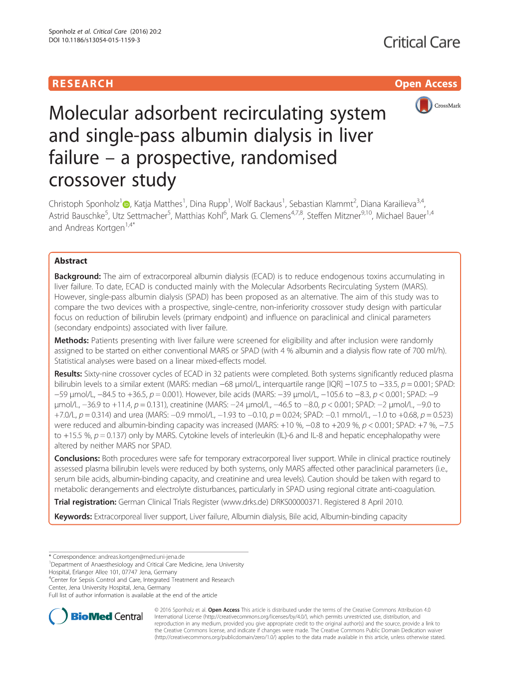 Molecular Adsorbent Recirculating System and Single
