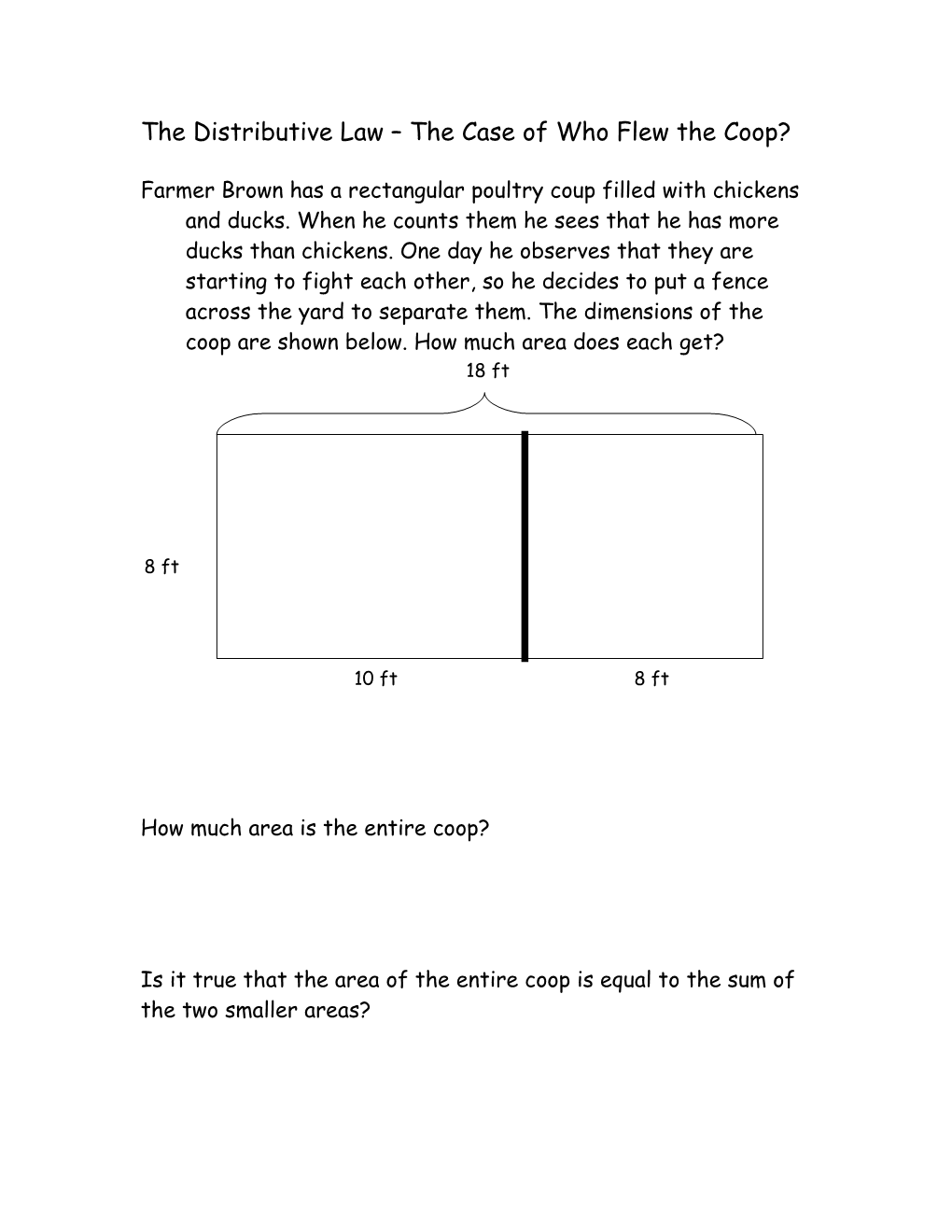 The Distributive Law the Case of Who Flew the Coop