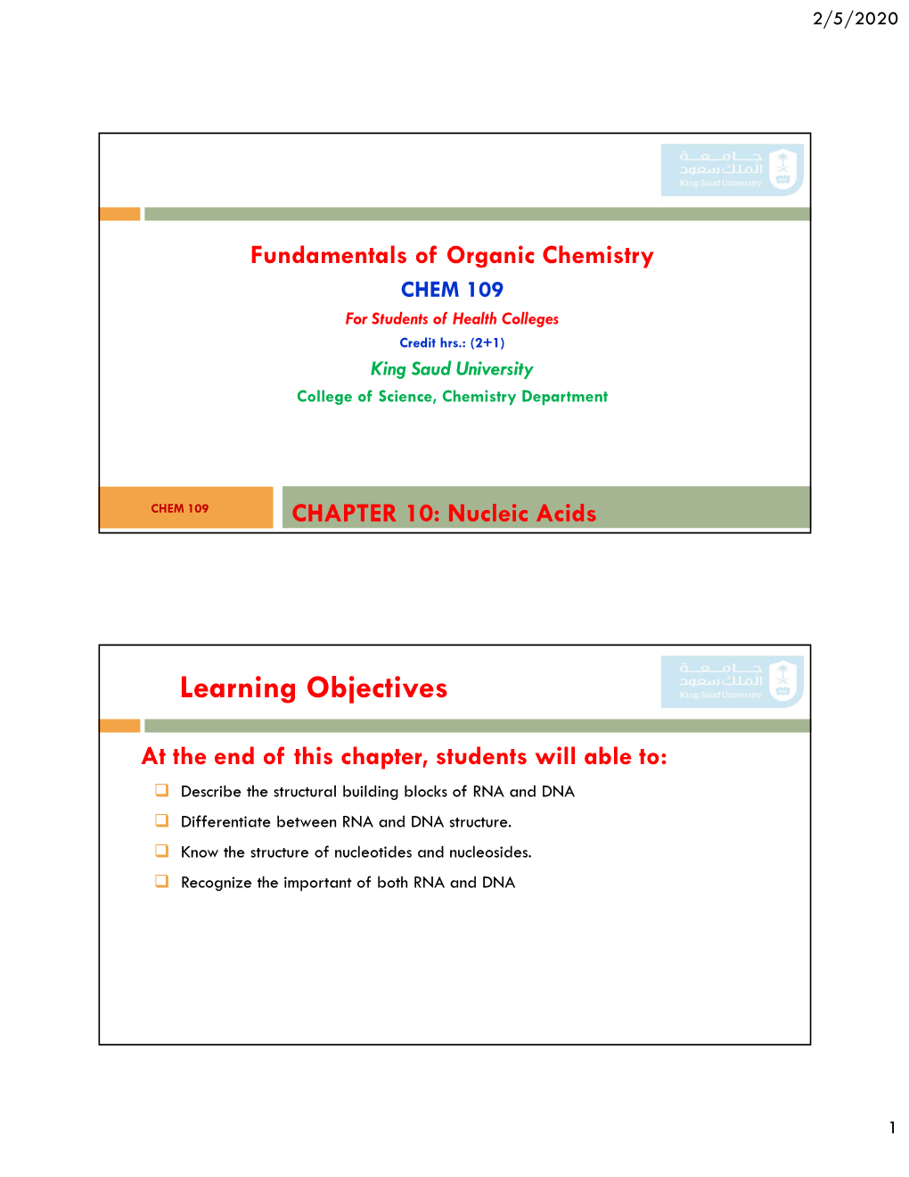 Learning Objectives