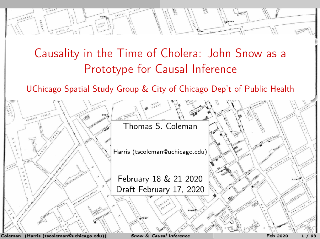 Causality in the Time of Cholera: John Snow As a Prototype for Causal Inference