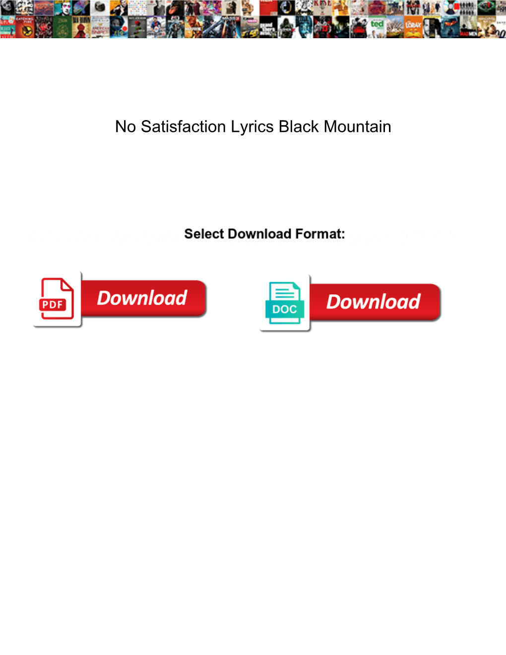 No Satisfaction Lyrics Black Mountain