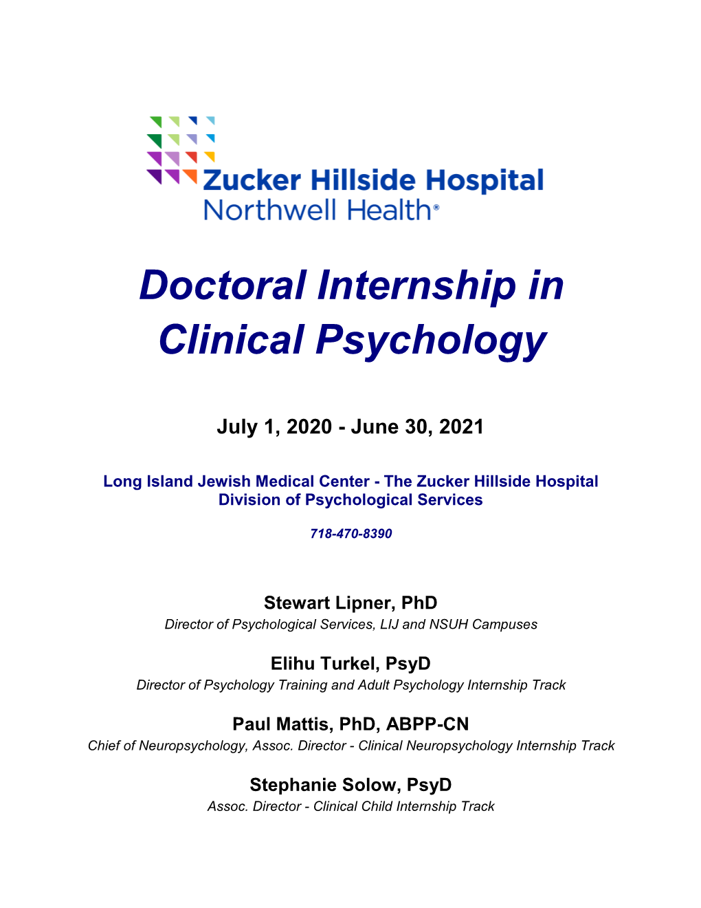 Doctoral Internship in Clinical Psychology