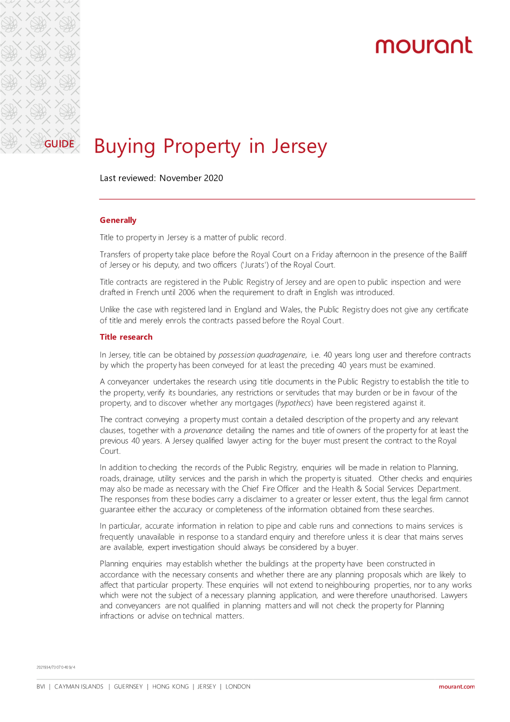 Buying Property in Jersey