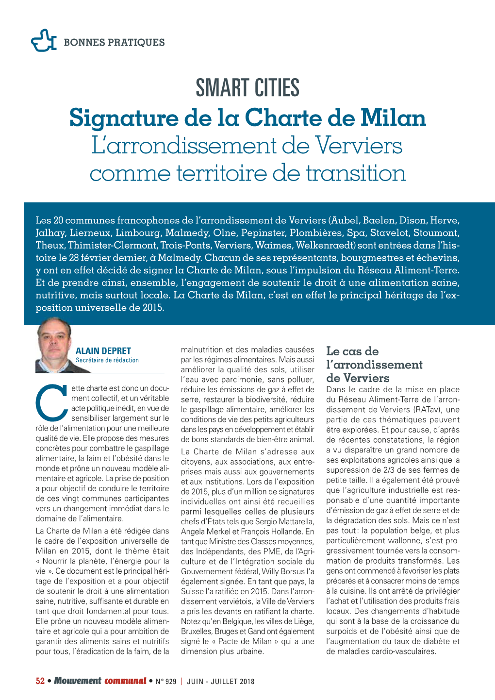 SMART CITIES Signature De La Charte De Milan L'arrondissement De