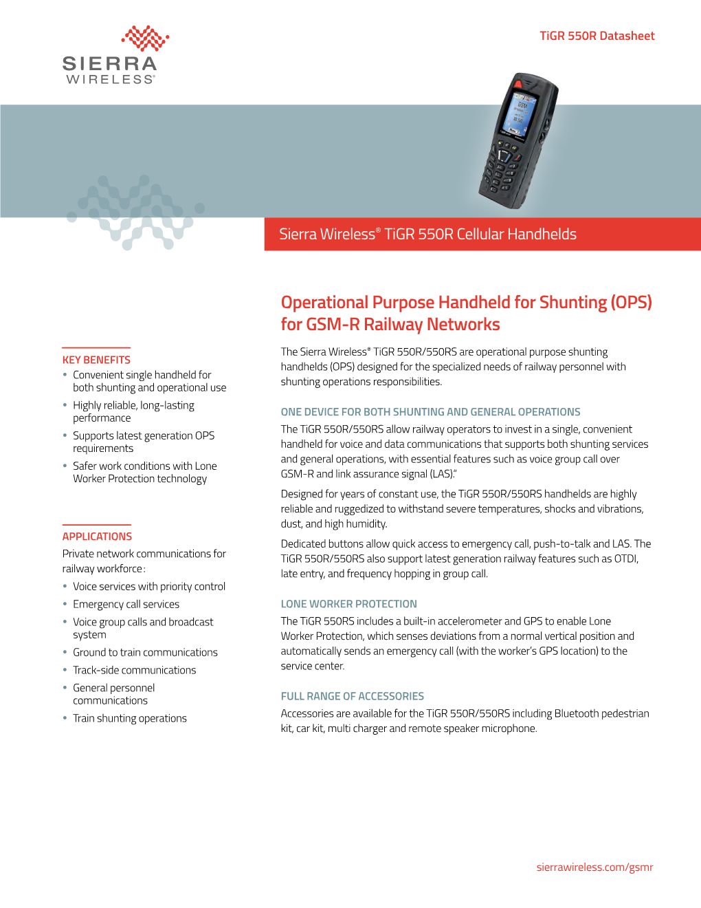 Operational Purpose Handheld for Shunting (OPS) for GSM-R Railway Networks