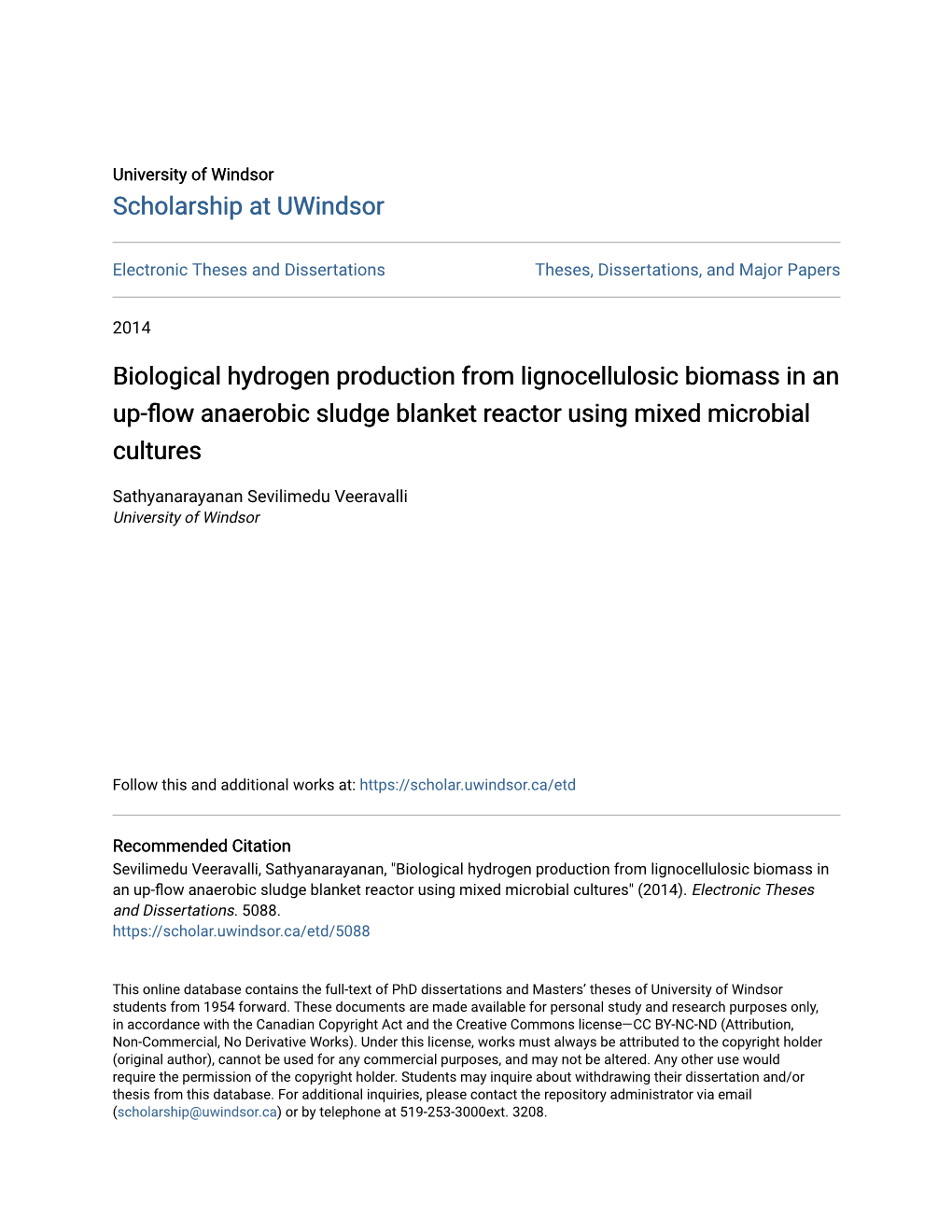 Biological Hydrogen Production from Lignocellulosic Biomass in an Up-Flow Anaerobic Sludge Blanket Reactor Using Mixed Microbial Cultures