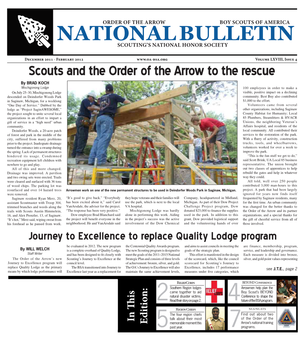 National Bulletin Scouting’S National Honor Society