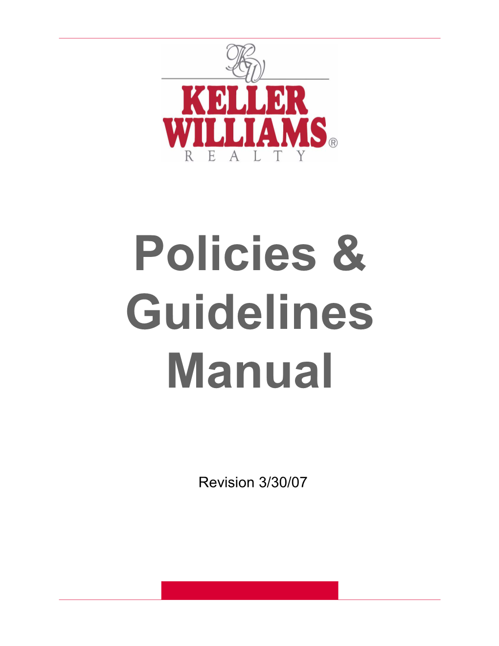 Policies & Guidelines Manual