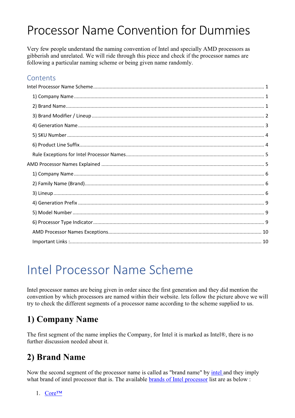 Download Processor Names