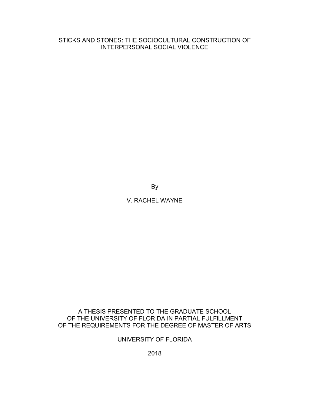 University of Florida Thesis Or Dissertation Formatting