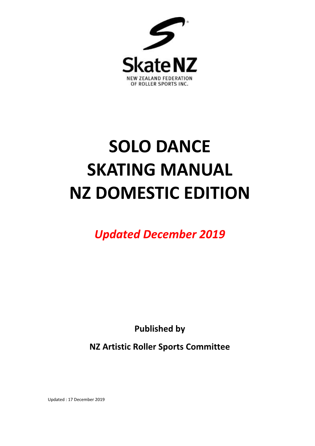 Solo Dance Manual – Domestic Edition