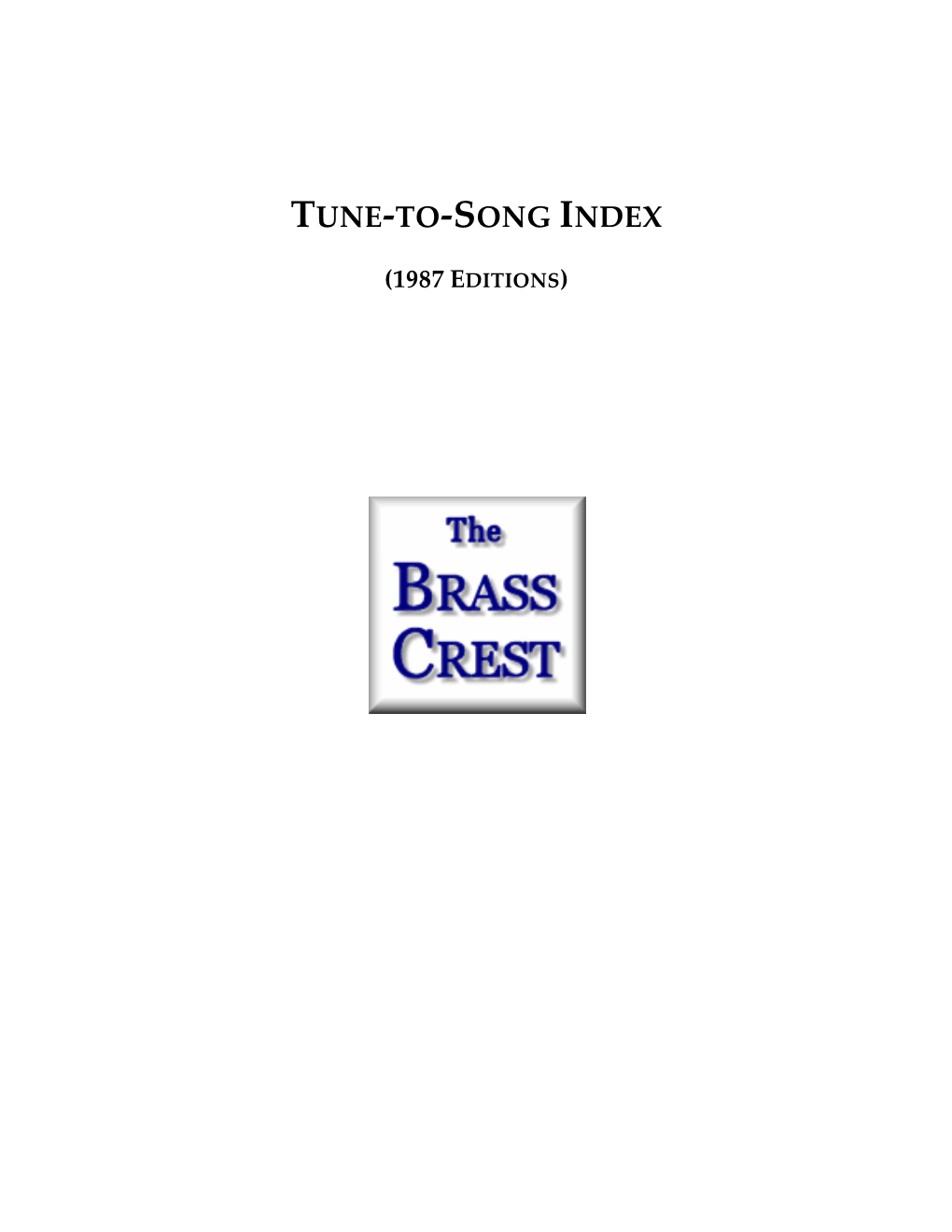 Tune-To-Song Index