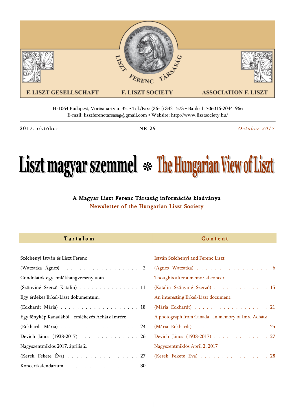 Liszt Magyar Szemmel = the Hungarian View of Liszt