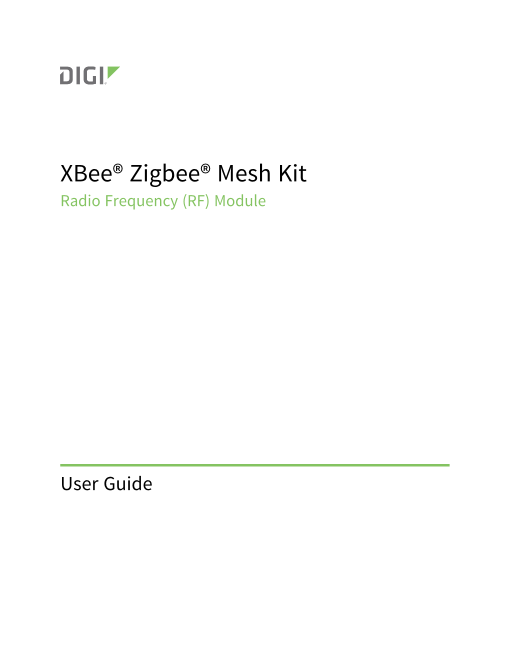 Xbee Zigbee Mesh Kit User Guide