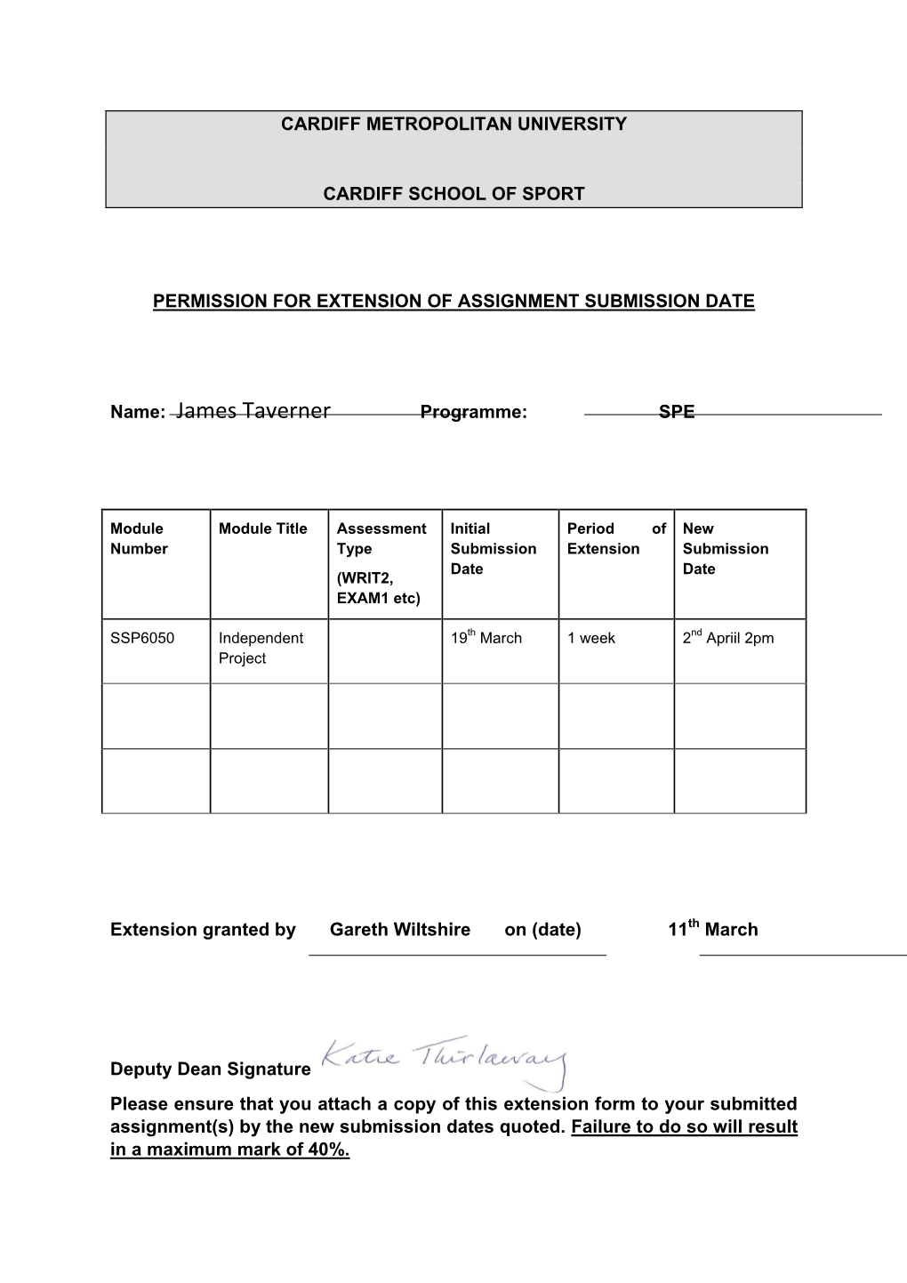 James Taverner Programme: SPE