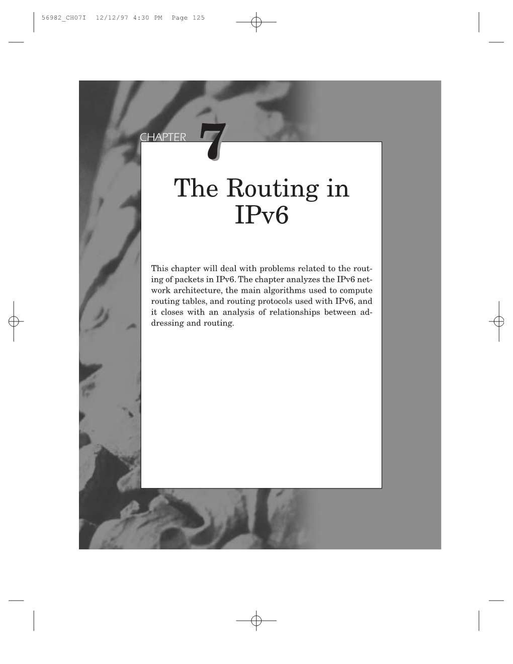 The Routing in Ipv6