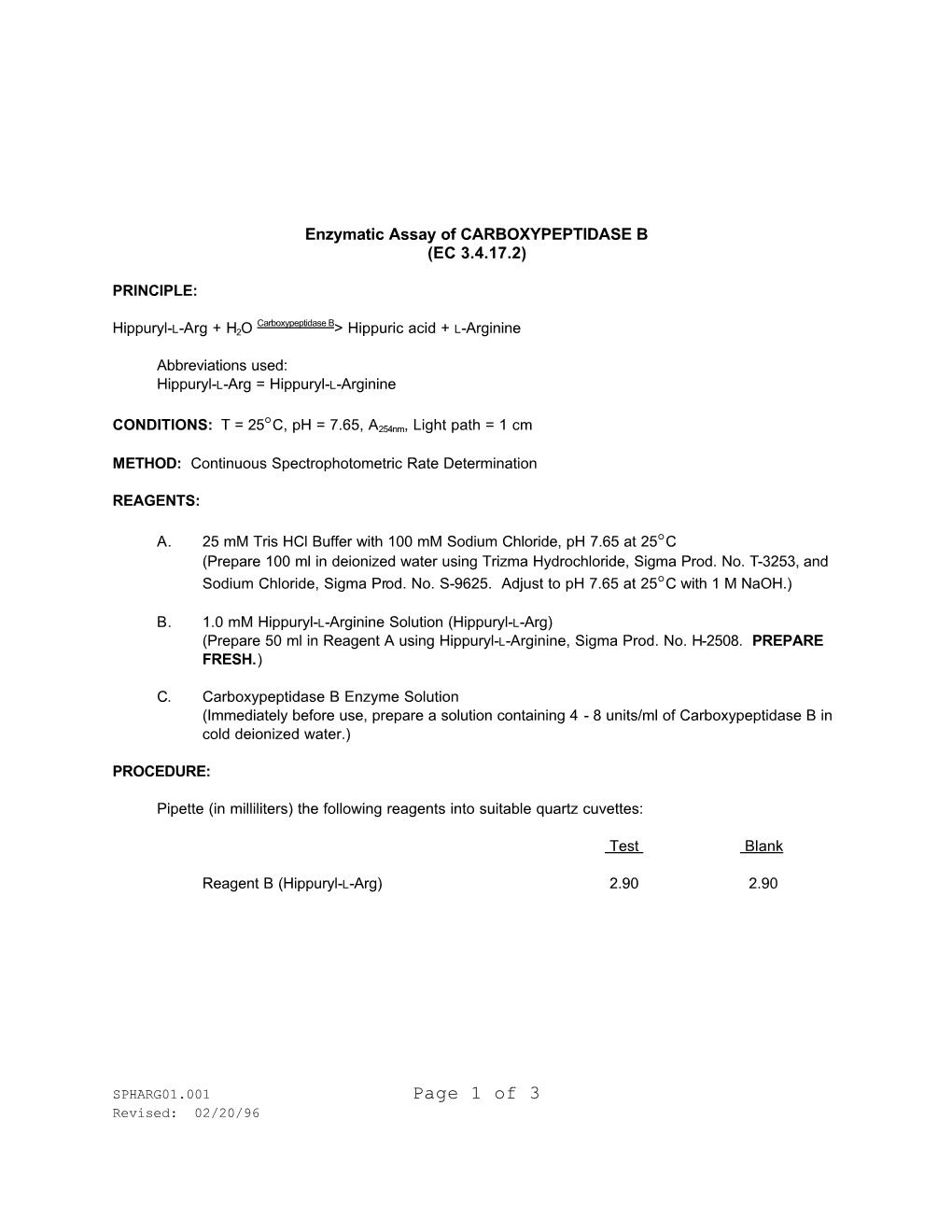 Carboxypeptidase B.Doc